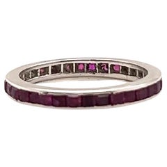 Art Deco Ruby Platinum Eternity Band Ring