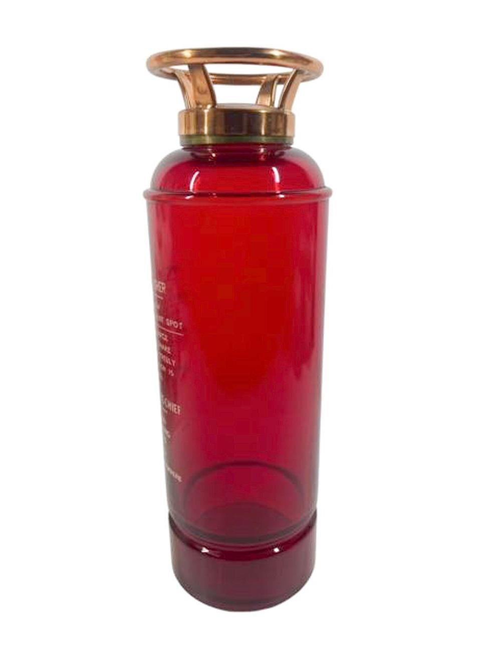American Art Deco Ruby Red Glass 