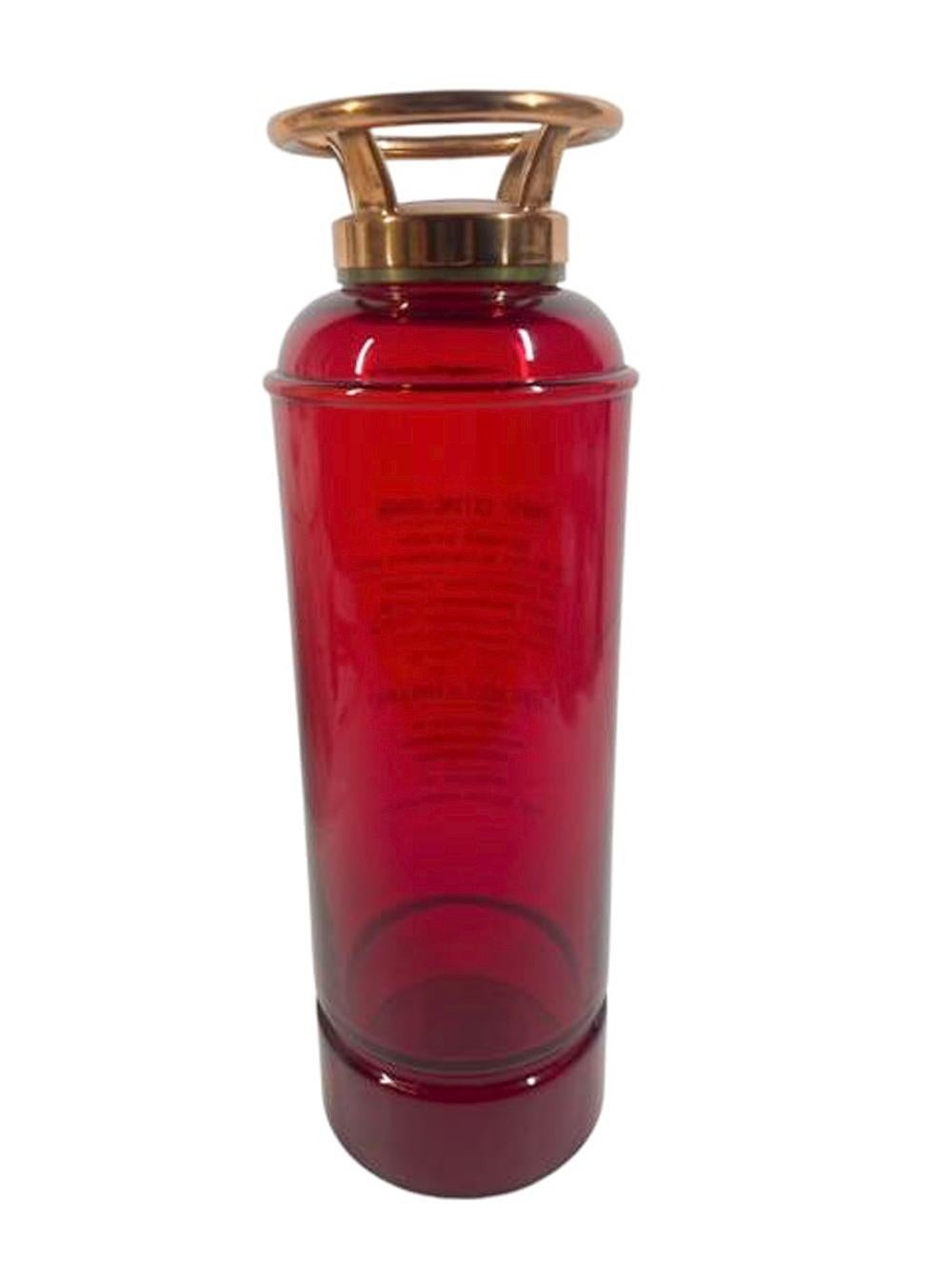 Art Deco Ruby Red Glass 
