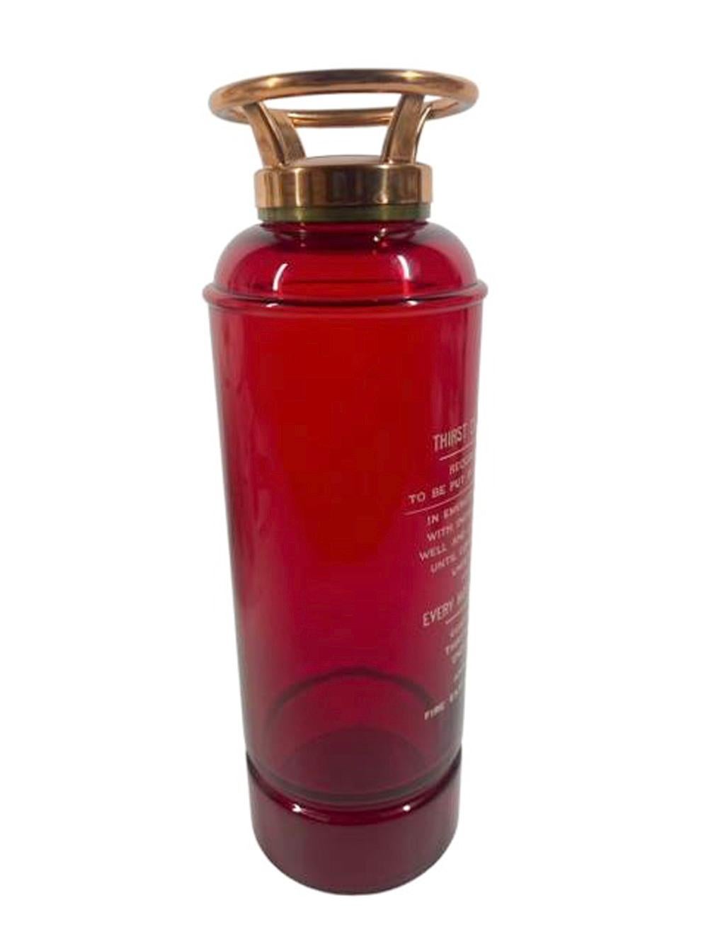 20th Century Art Deco Ruby Red Glass 