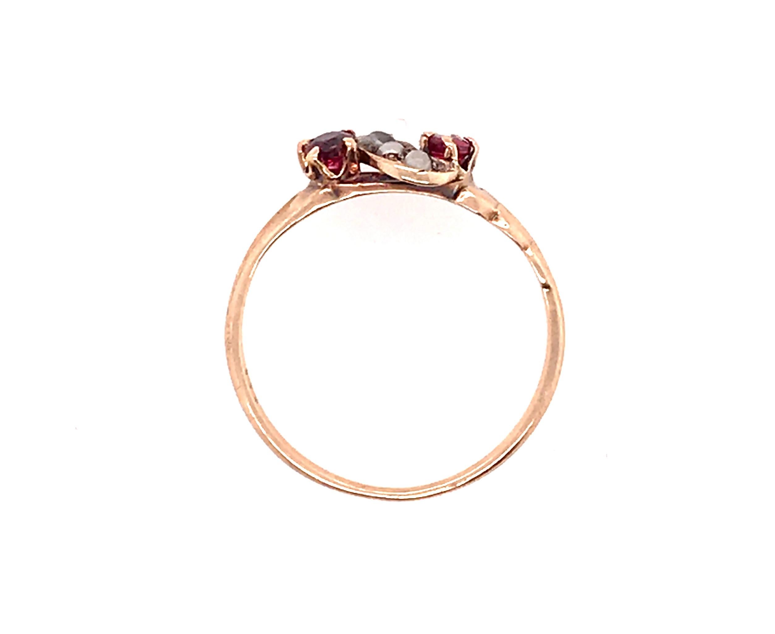 Genuine Original Art Deco Antique from 1940's Ruby Seed Pearl Cocktail Ring .25ct  Yellow Gold


Features Two Genuine Natural Round Cut Ruby Gemstones Totaling .25ct

Genuine Seed Pearls Accent Nicely 

Ruby is The Birthstone for July

Trademarked