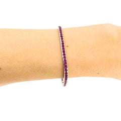 Art Deco Ruby Tennis Bracelet Platinum