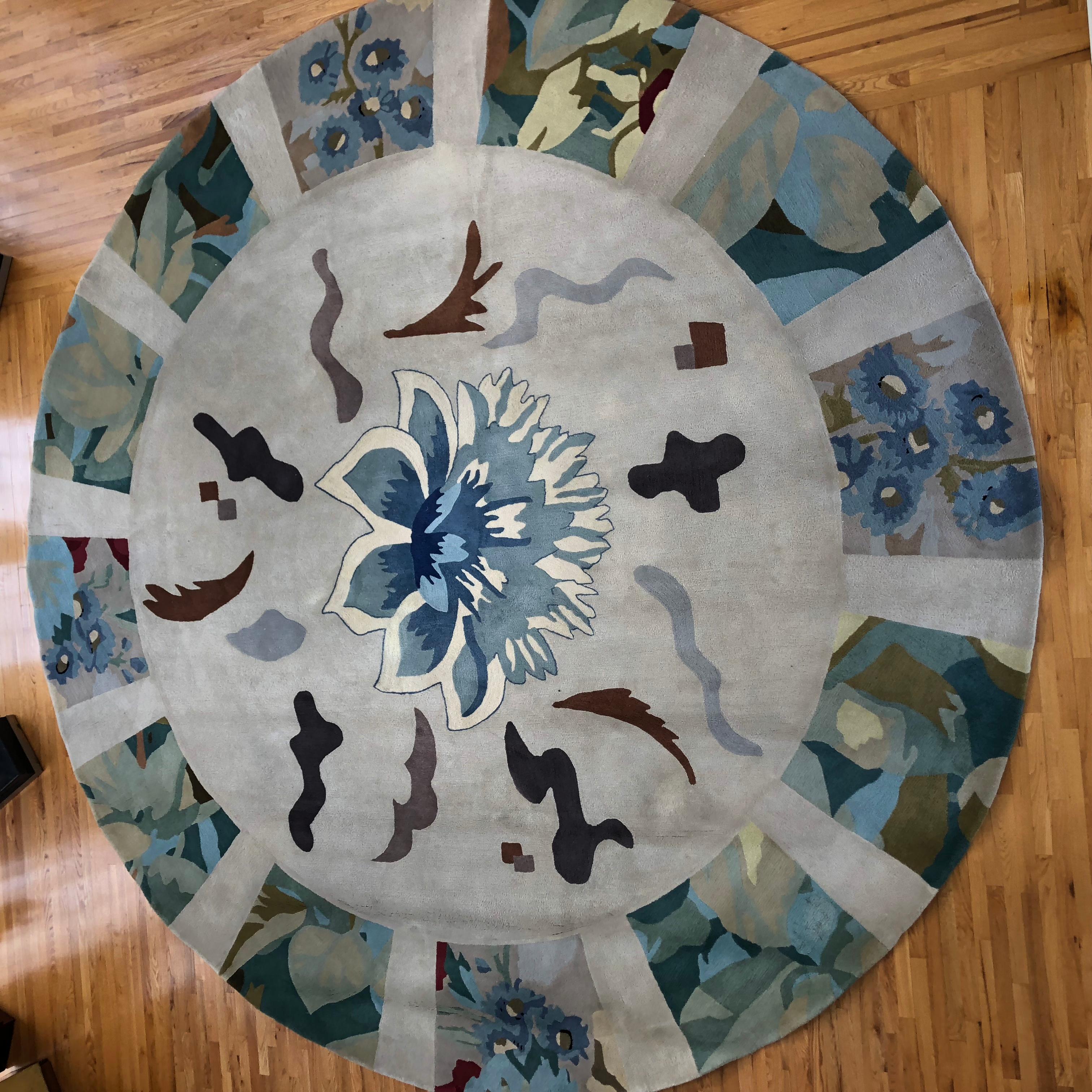 round art deco rug