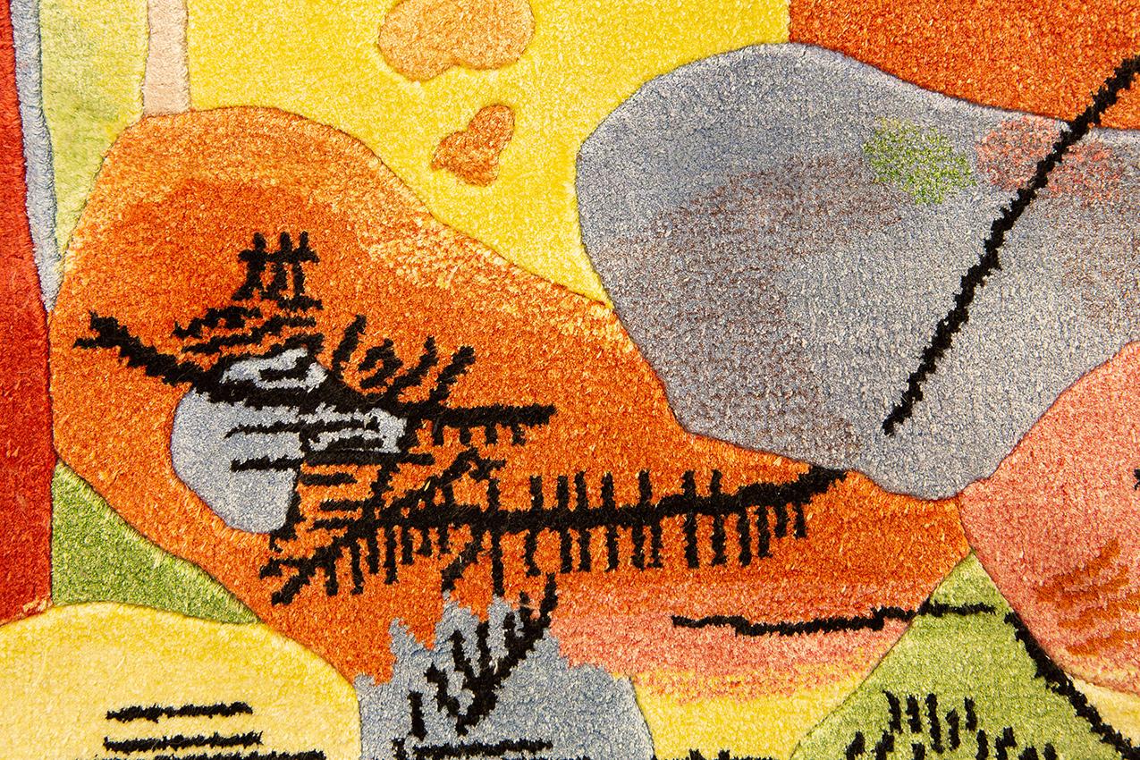 Chinois Tapis Kandinsky Soie Fin du 20e siècle en vente