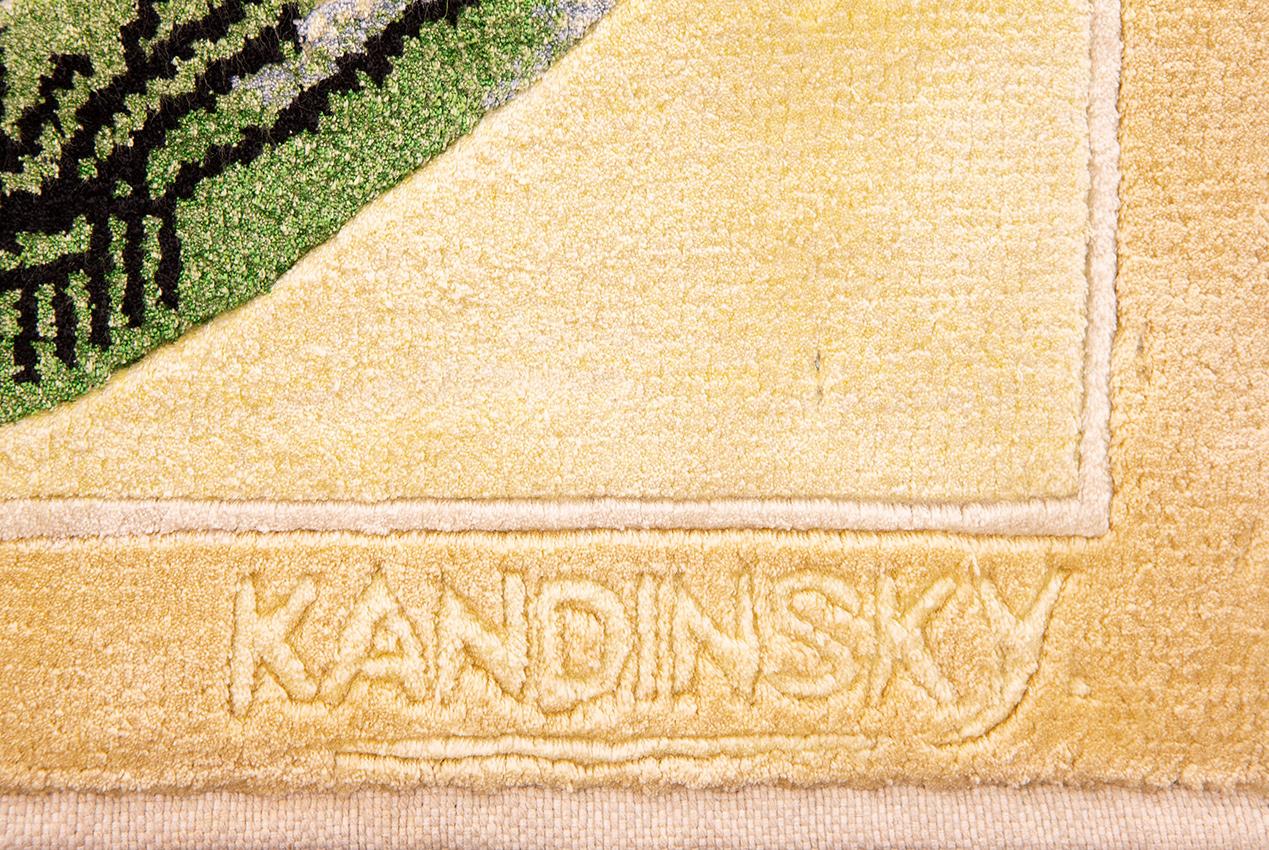 Kandinsky-Teppich Seide Ende 20. im Zustand „Gut“ im Angebot in Ferrara, IT