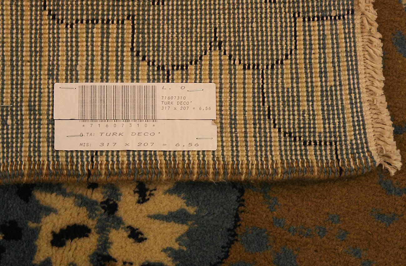 Türkischer Art-déco-Teppich im abstrakten Design, Mitte des 20. Jahrhunderts im Zustand „Gut“ im Angebot in Ferrara, IT