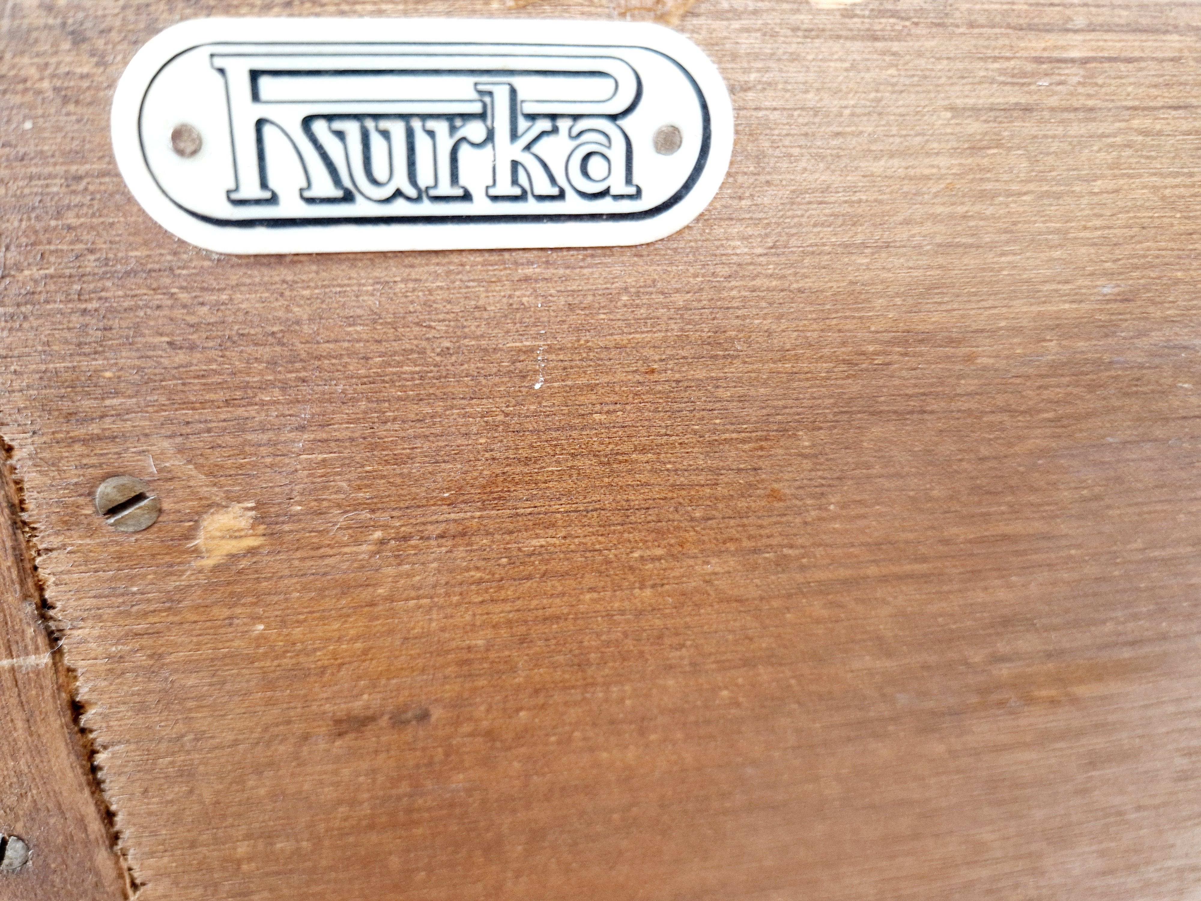 Art Deco Rurka Nussbaum Wurzelholz Vitrinenschrank (Walnuss) im Angebot