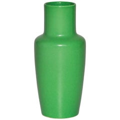 Art Deco Ruskin Ware English Green Ceramic Pot Vase