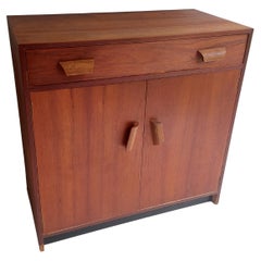 Art Deco  Rustic Teak linen cupbard Retro school storage unit 50s