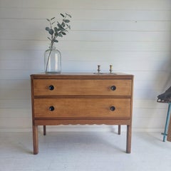 Art Deco Rustic Vintage  ‘Utility’ Oak Chest of Drawers 40s