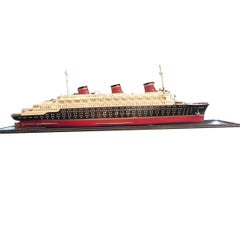 Vintage Art Deco S S Normandie Ocean Liner Travel Agency Display Model, circa 1935