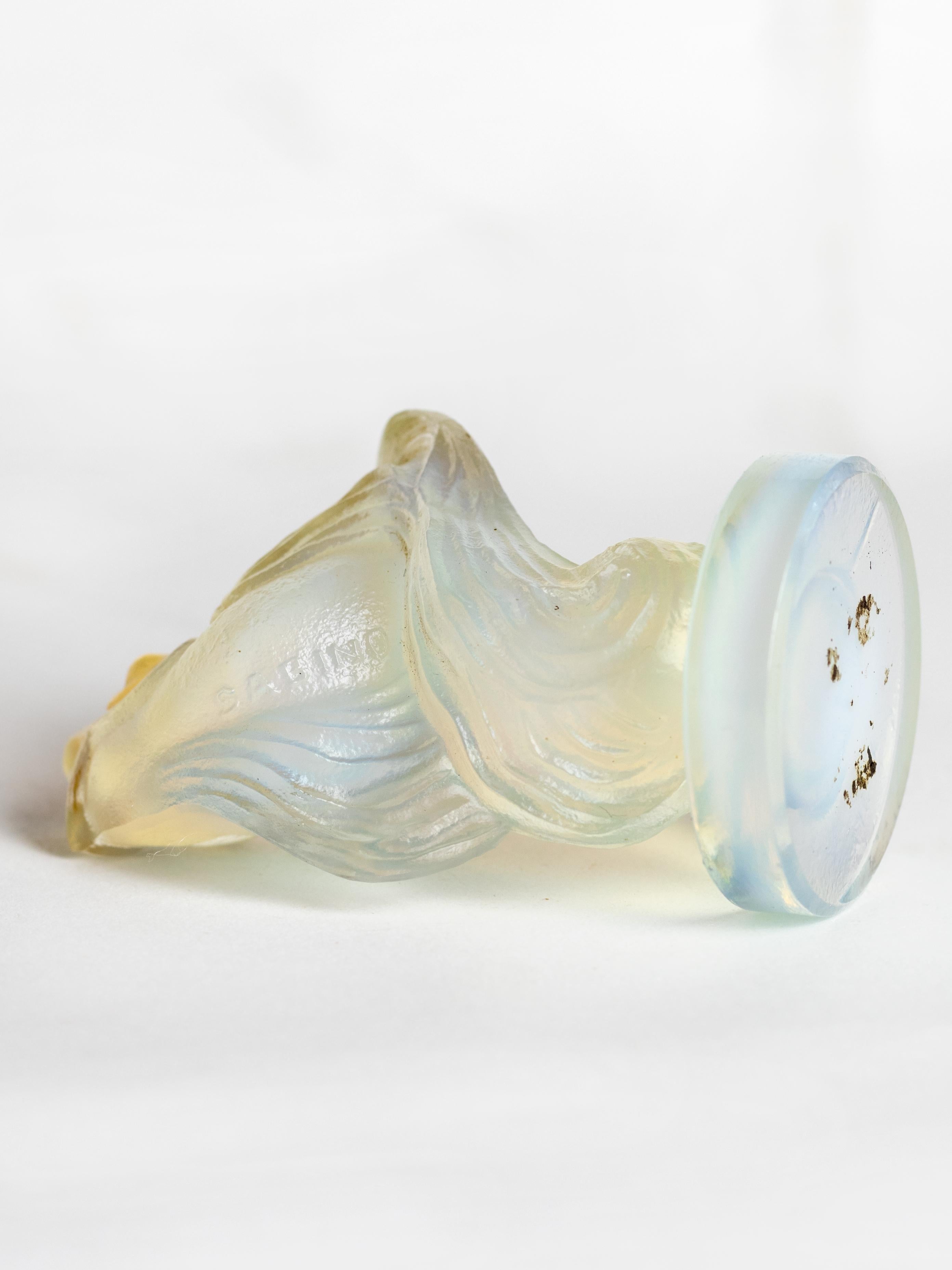 Art Deco Sabino Artistic Glass Opalescent Fish by Marius Ernest Sabino For Sale 1