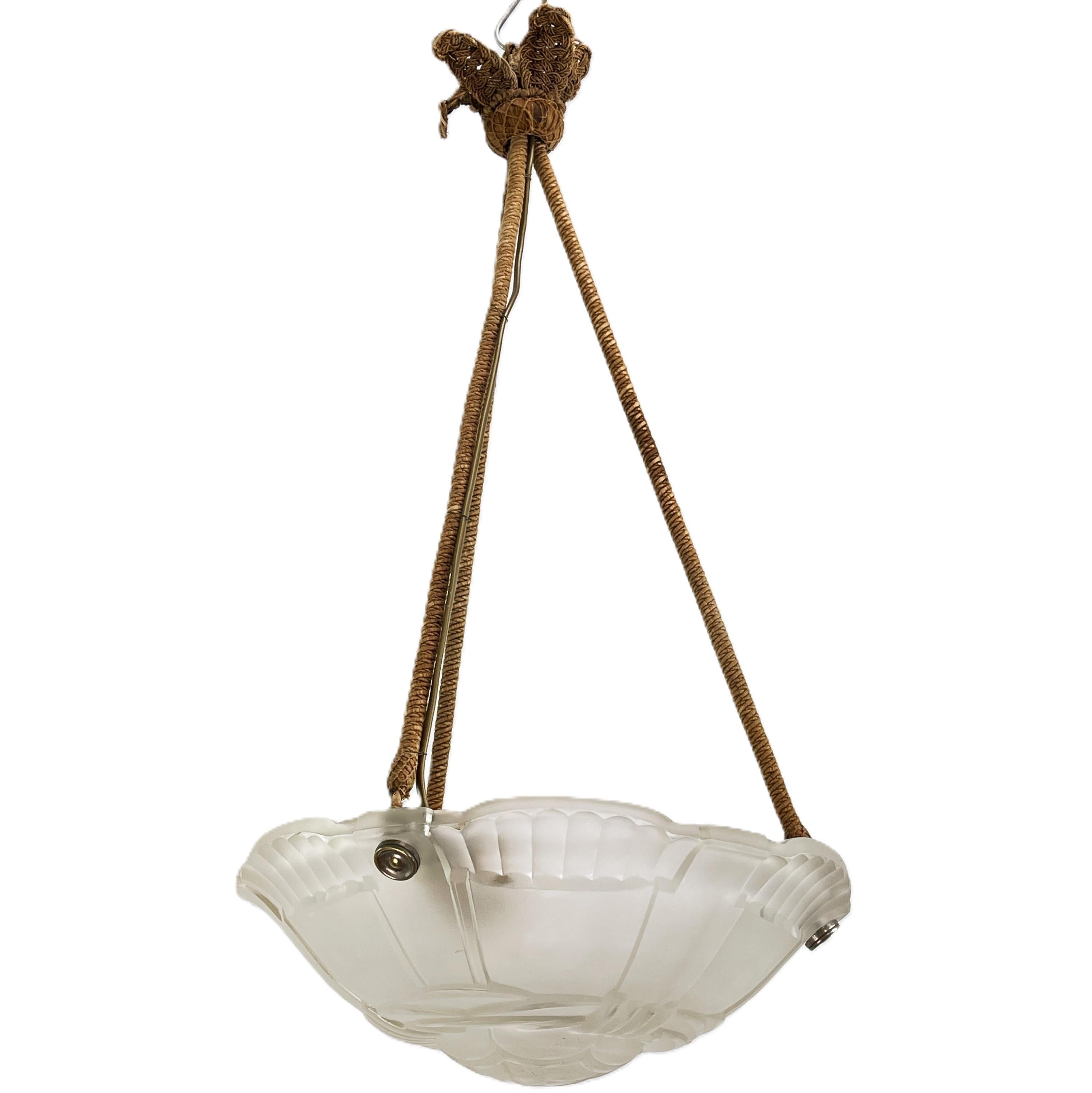 Art Déco ART DECO SABINO Paris, ciotola per lampada da soffitto, anni '30 in vendita
