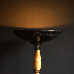 Antique Art Deco Saint Laurent and Sienna Marble Floor Lamp, 1930s