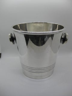 Art Deco Saint Medard Le Chardon French Silverplate Ice Bucket Champagne Cooler