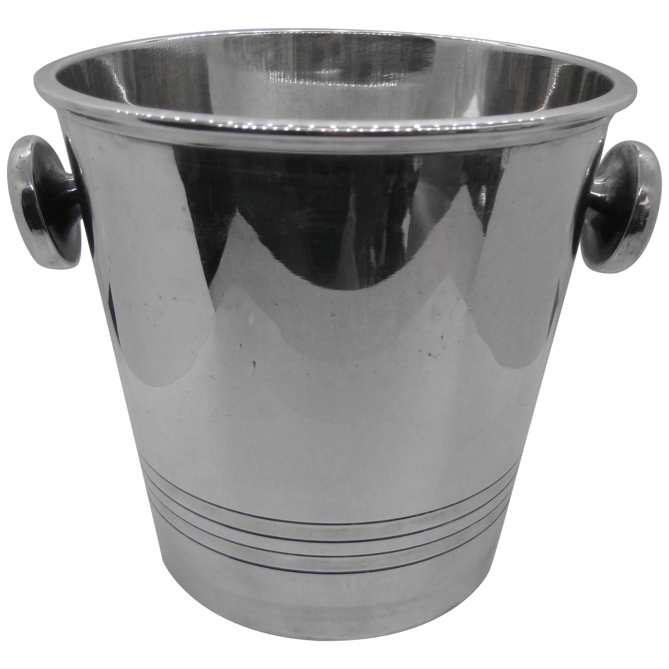 Art Deco Saint Medard Le Chardon French Silverplate Ice Bucket Champagne Cooler