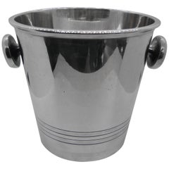 Retro Art Deco Saint Medard Le Chardon French Silverplate Ice Bucket Champagne Cooler