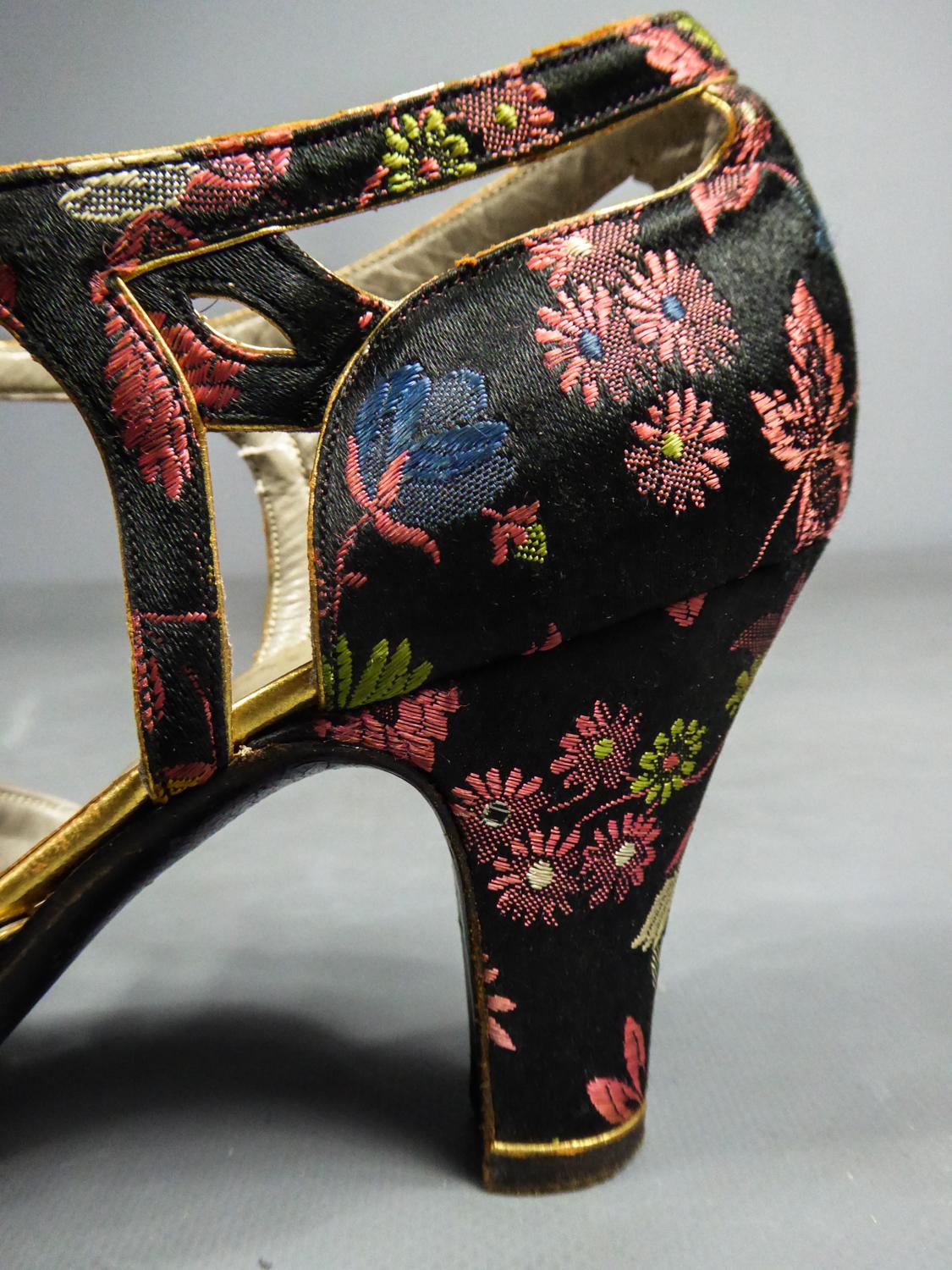 Art Deco Salomé or Charles IX Satin Shoes for the Ball Circa 1915  3