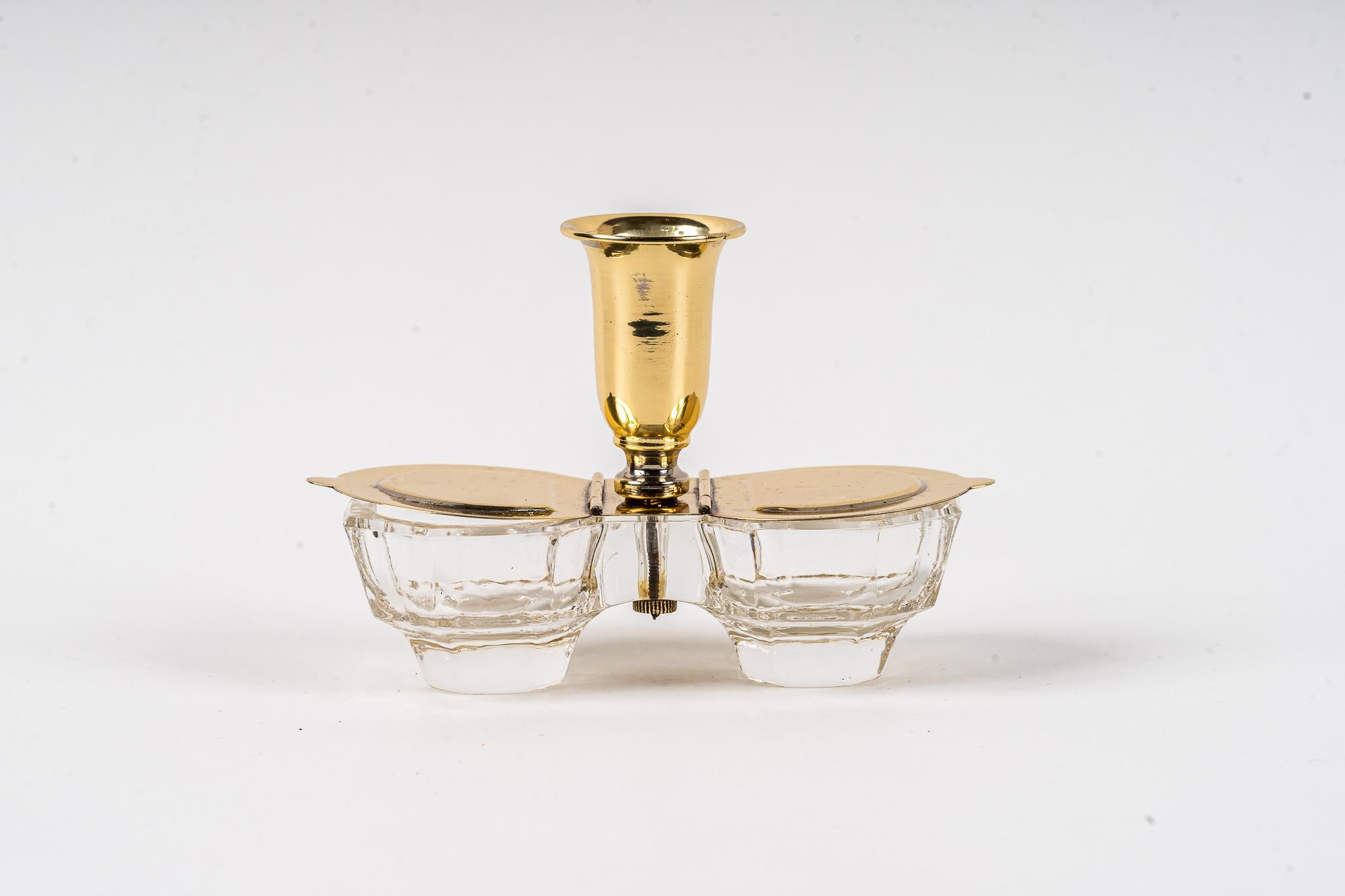 Austrian Art Deco Salt and Pepper Cellars with Toothpick Holder around 1920s For Sale