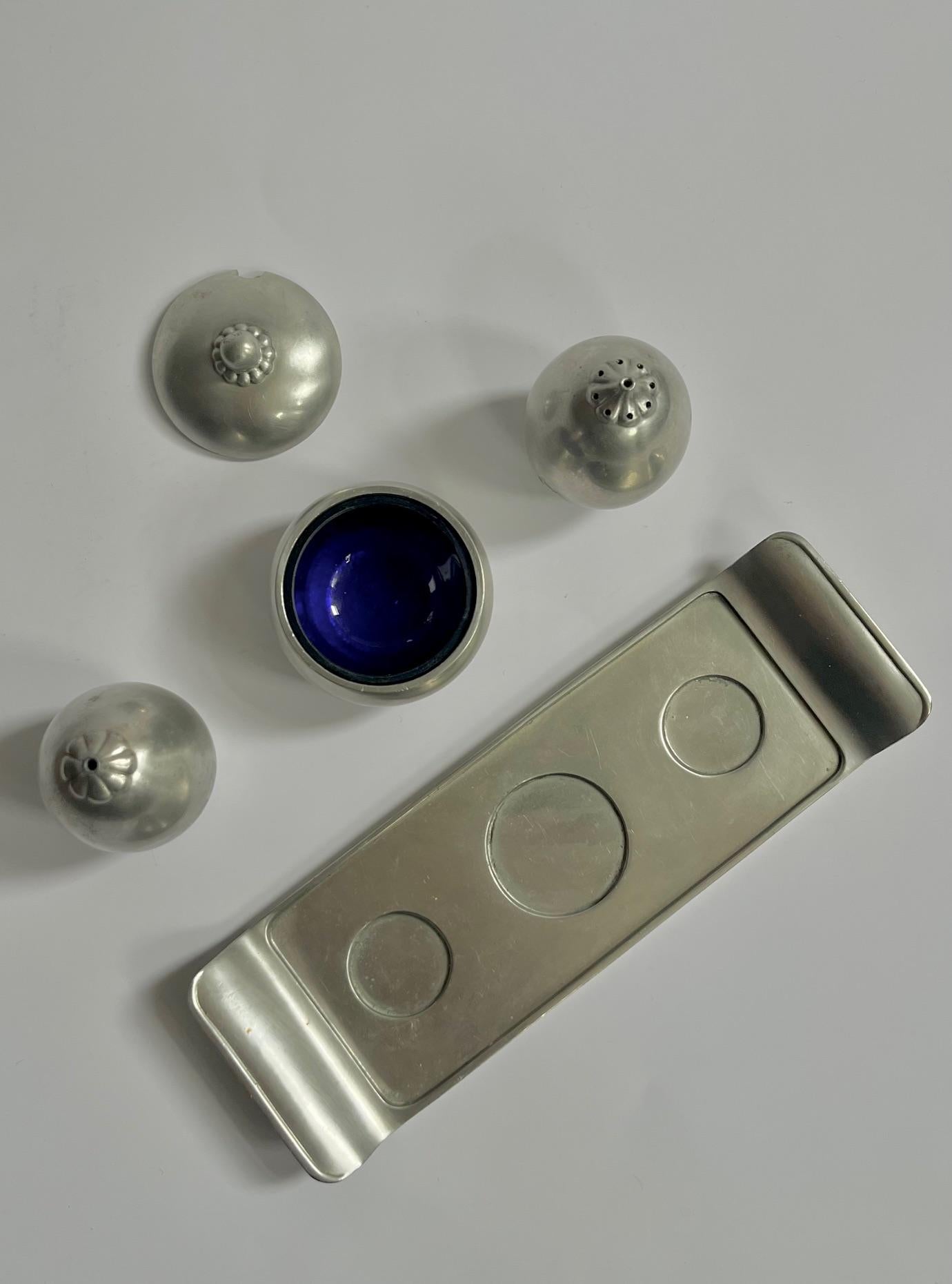 Art Deco Salz- und Pfefferset von Just Andersen (20. Jahrhundert) im Angebot