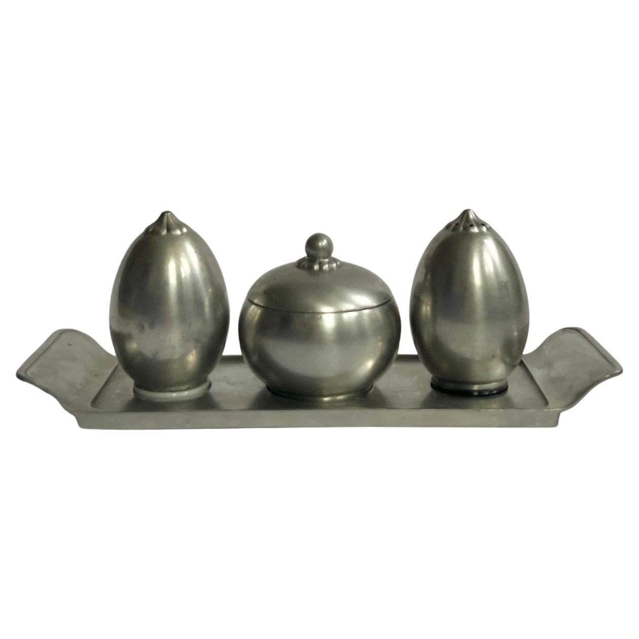 Art Deco Salz- und Pfefferset von Just Andersen