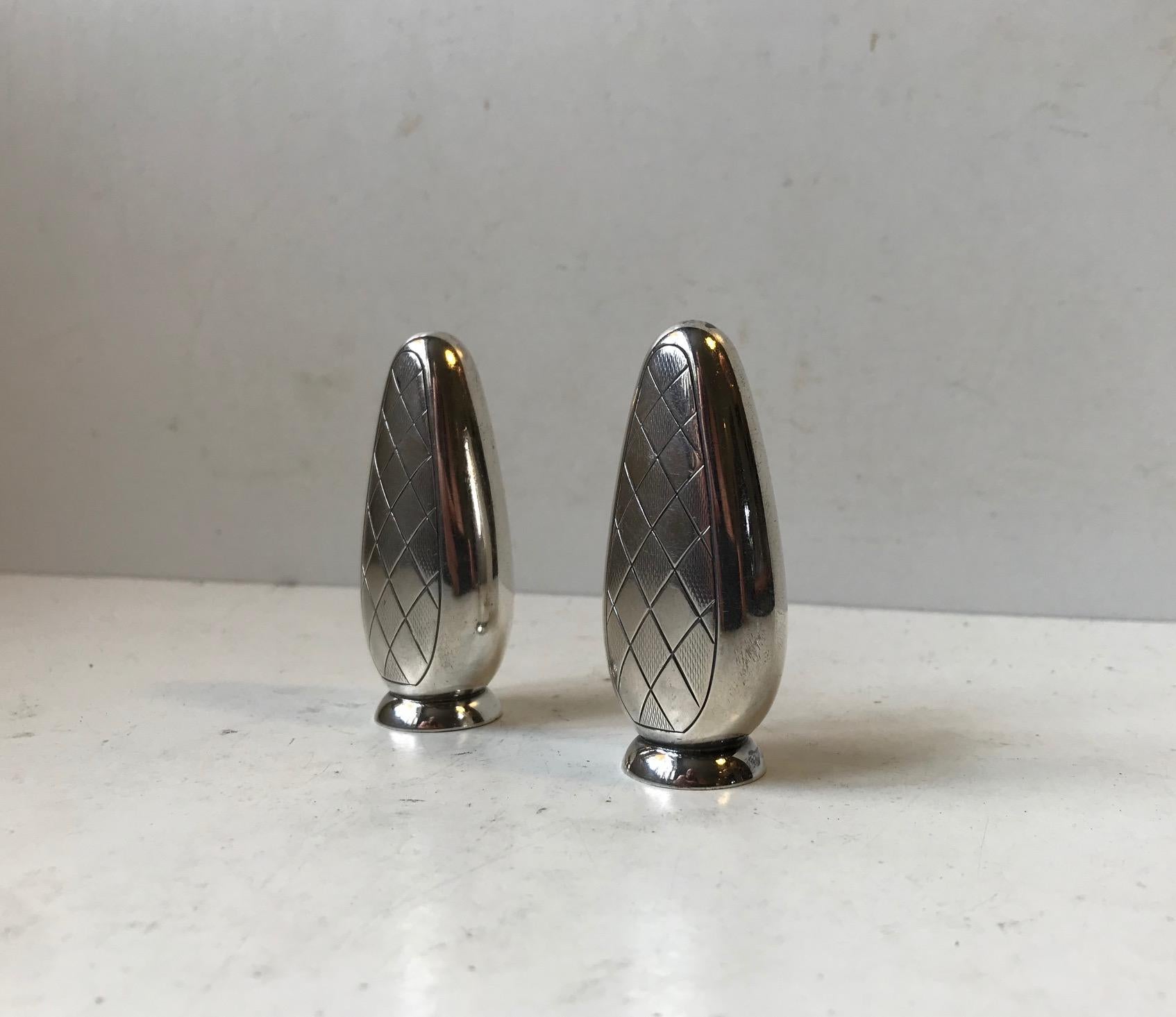 Danish Art Deco Salt & Pepper Set 'Harlequin' by Absa, Denmark, 1930s