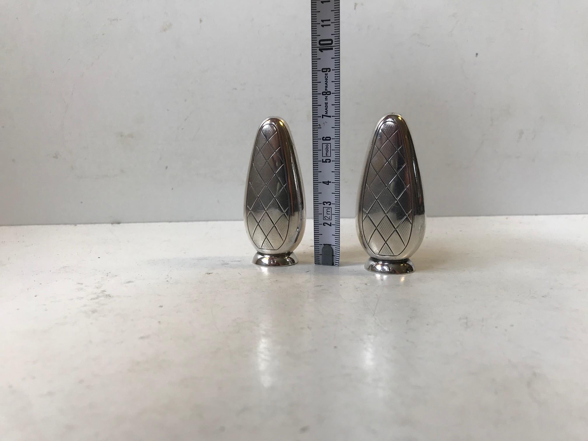 Art Deco Salt & Pepper Set 'Harlequin' by Absa, Denmark, 1930s In Good Condition In Esbjerg, DK