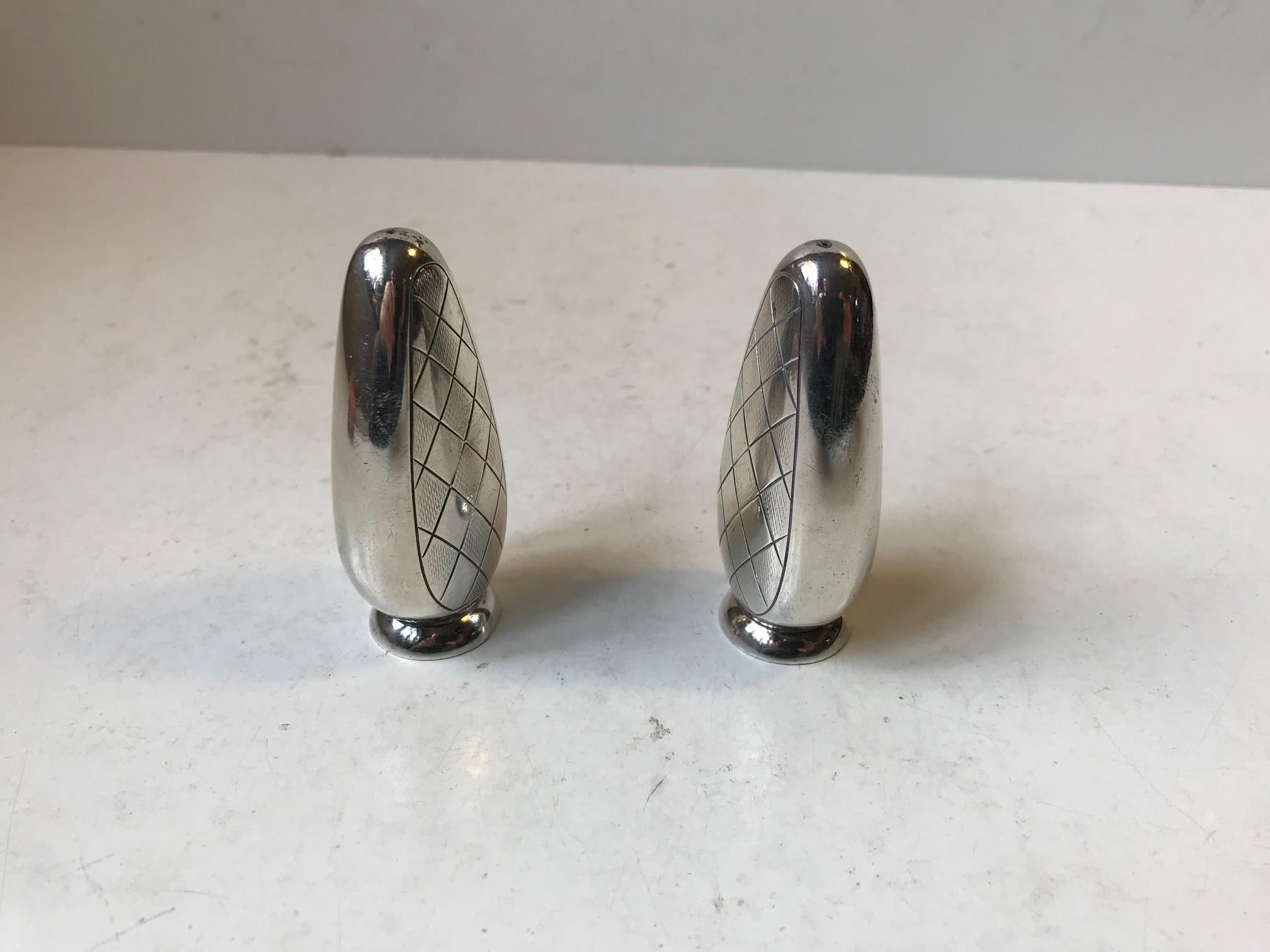 Mid-20th Century Art Deco Salt & Pepper Set 'Harlequin' by Absa, Denmark, 1930s