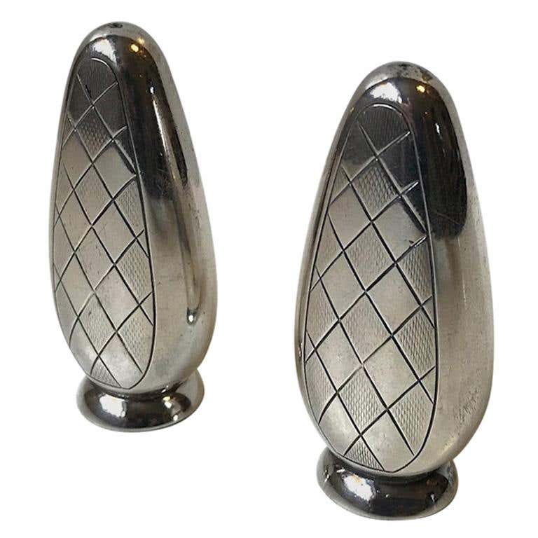Art Deco Salt and Pepper Set 'Harlequin' by Absa, Denmark, 1930s at 1stDibs