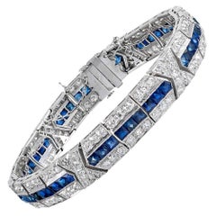 Art Deco Sapphire and Diamond Bracelet