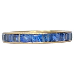Art Deco Sapphire and 18 Carat Gold Full Eternity Band