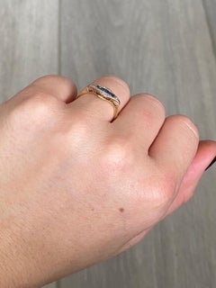 Art Deco Sapphire and Diamond and 18 Carat Gold Ring