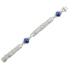 Antique Art Deco Sapphire and Diamond Bracelet Adler & Co. circa 1920s 18.85 Carat