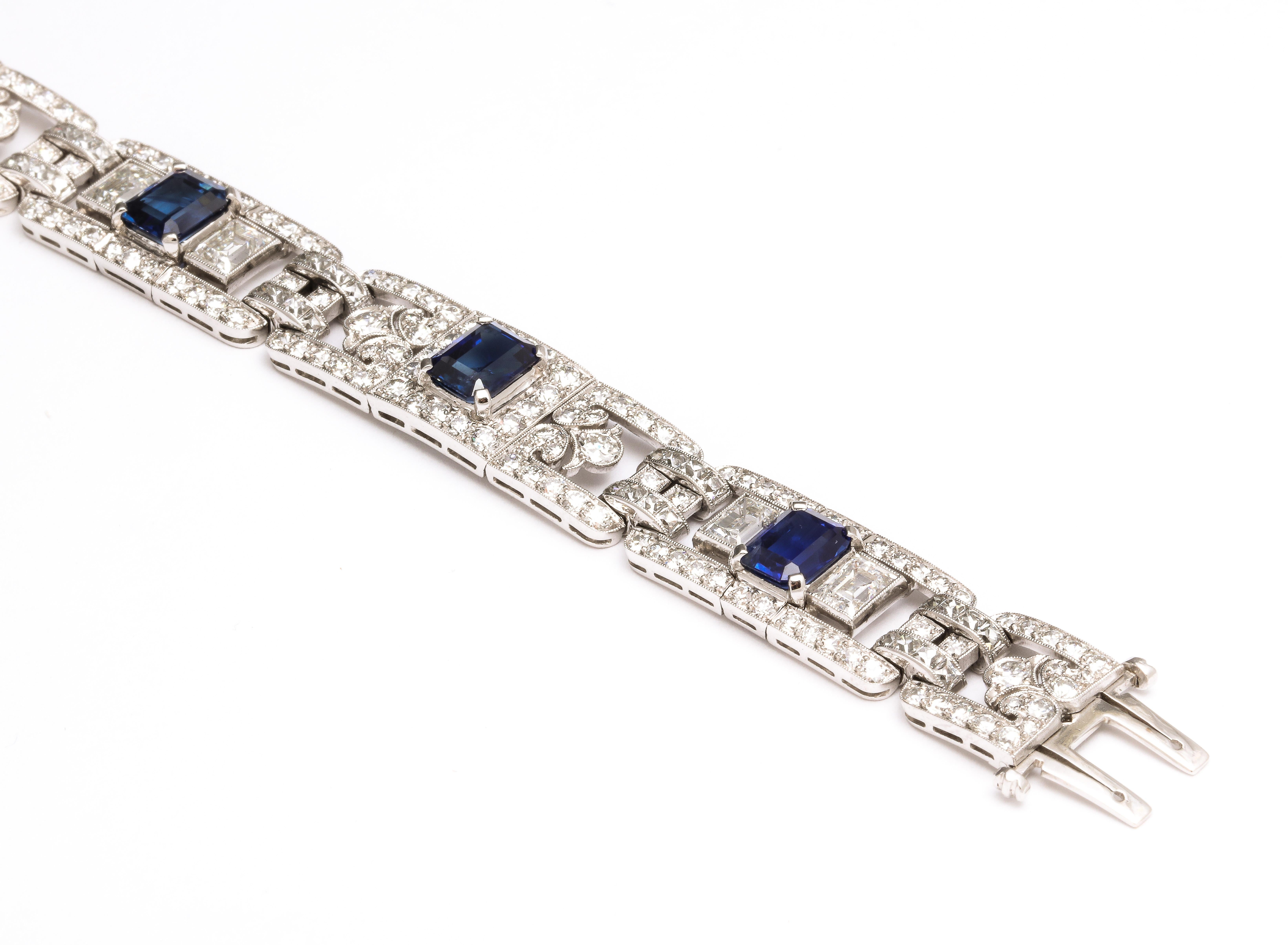 Art Deco Sapphire and Diamond Bracelet by Tiffany & Co. 2