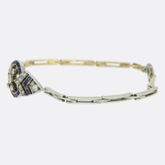 Art Deco Sapphire and Diamond Bracelet