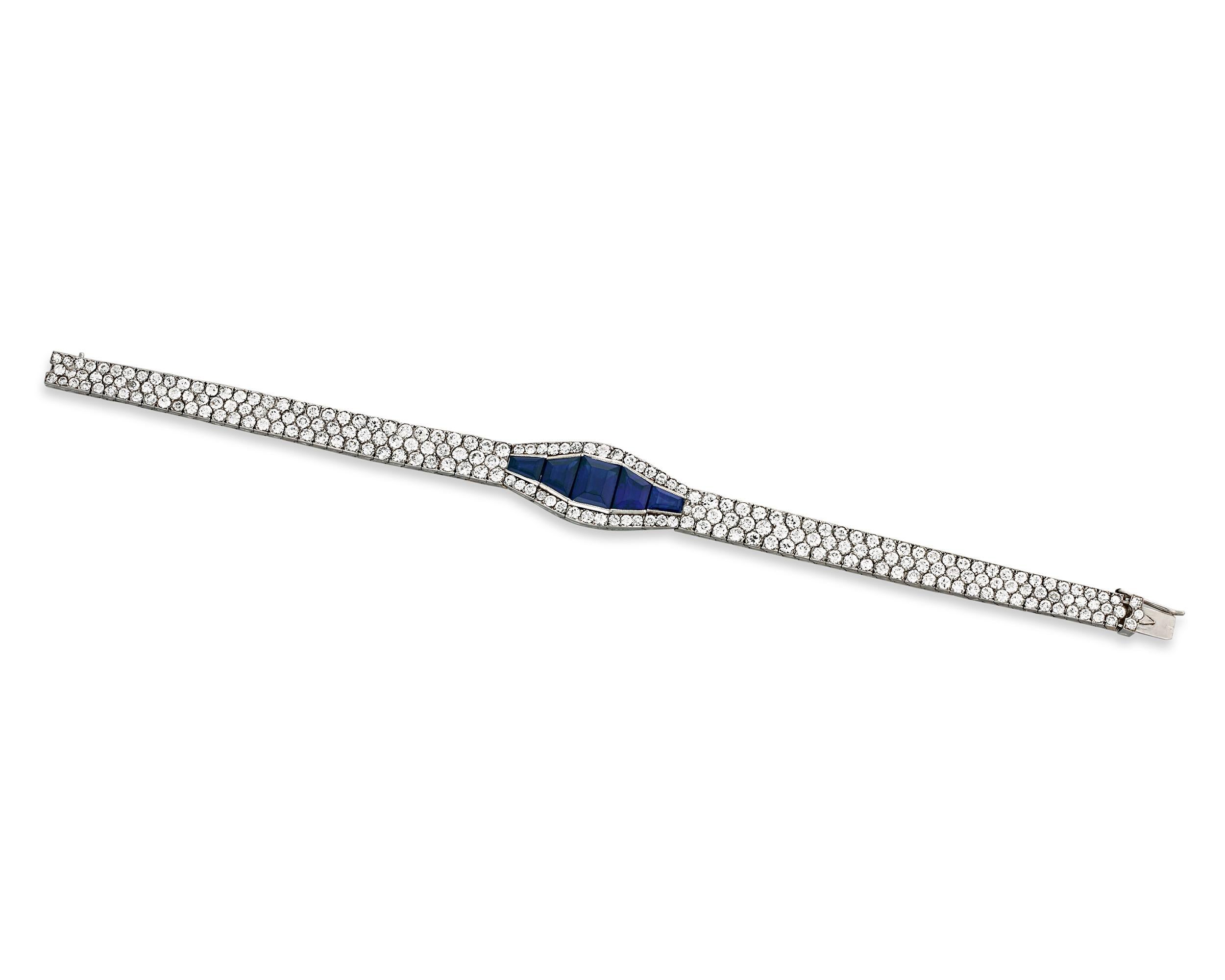 art deco sapphire bracelet