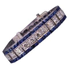 Art Deco Sapphire and Diamond Bracelet