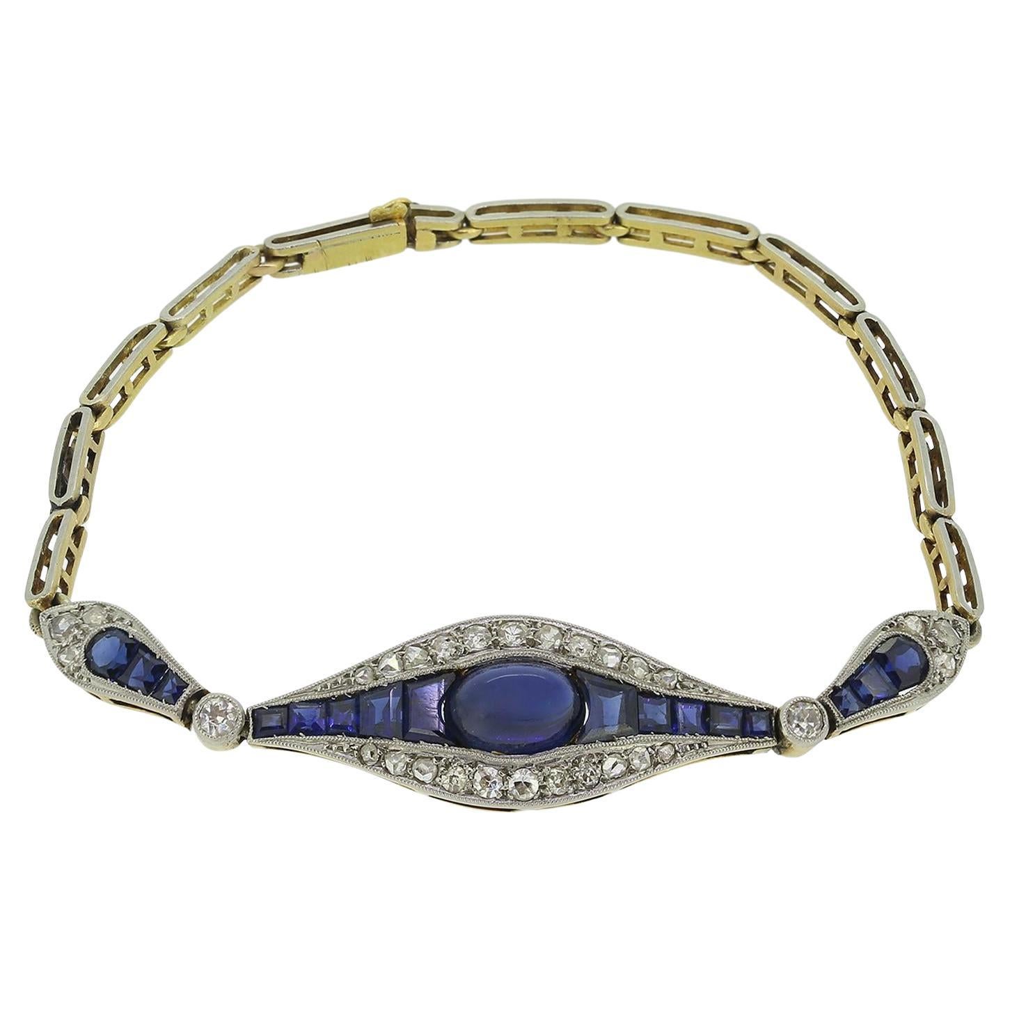 Art Deco Sapphire and Diamond Bracelet