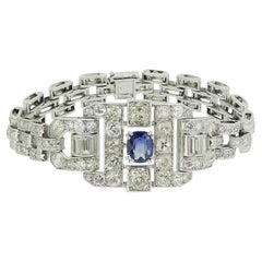 Art Deco Sapphire and Diamond Bracelet