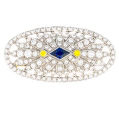 Art Deco Sapphire and Diamond Brooch