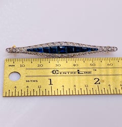 Art Deco Sapphire and Diamond Brooch Pin