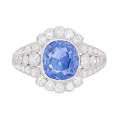Art Deco Sapphire and Diamond Dress Ring, circa 1920s