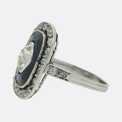 Art Deco Sapphire and Diamond Dress Ring