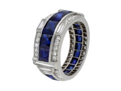 Art Deco Sapphire and Diamond Ring, circa 1935