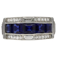 Art Deco Sapphire and Diamond Ring, circa 1935