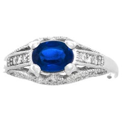 Vintage Art Deco Sapphire and Diamond Ring