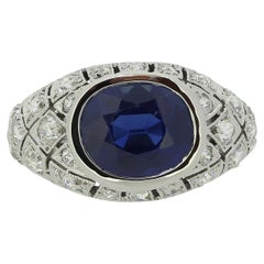 Used Art Deco Sapphire and Diamond Ring
