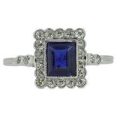 Art Deco Sapphire and Diamond Ring