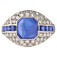Art Deco Sapphire and Platinum Ring