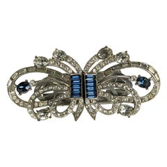 Broche Art Decó Zafiro Baguette Duette